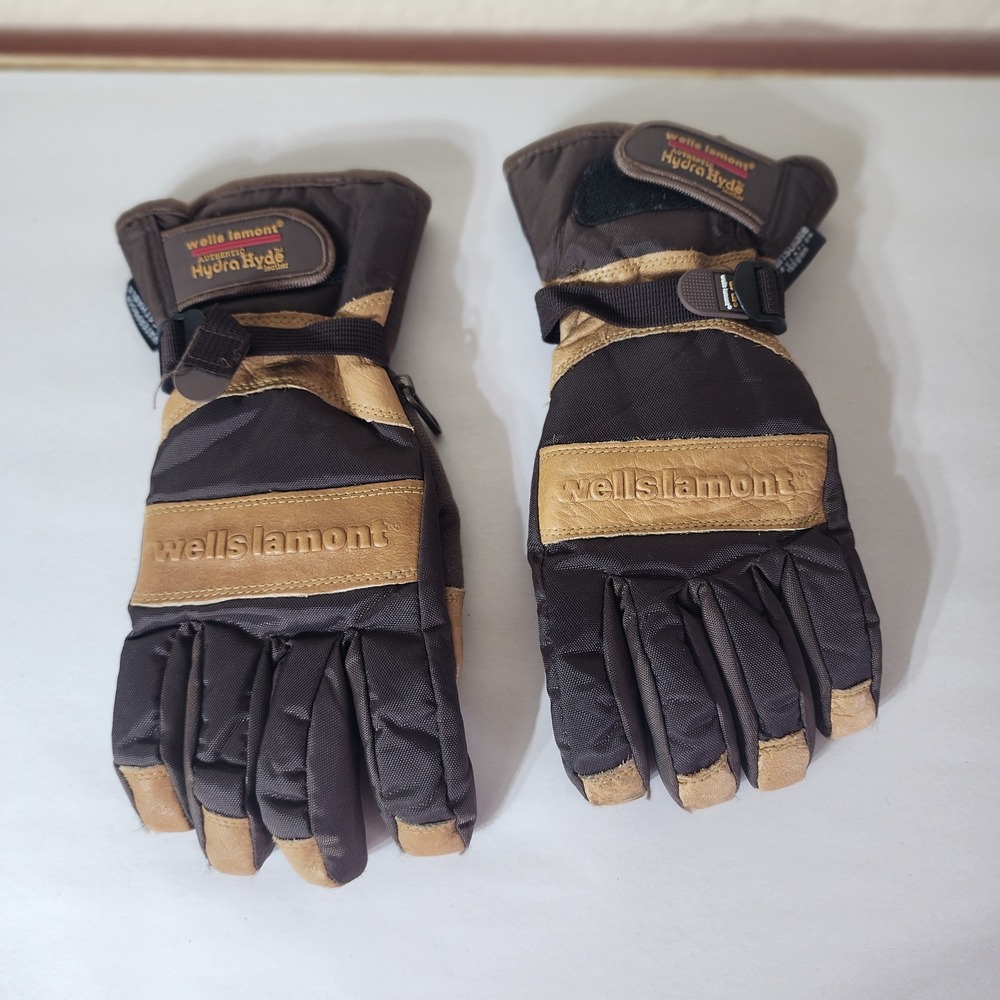 Wells Lamont HydraHyde Leather Work Gloves Mens Large Brown Waterproof